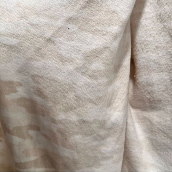 Lucky Brand Open Front Sweater Cardigan - Cream / White Camo, Women’s Size S - Picture 3 of 7